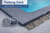 Preview: Padang Dark Granit-Beckenrandstein-Set