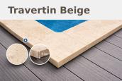 Preview: Travertin beige Beckenrandstein-Set