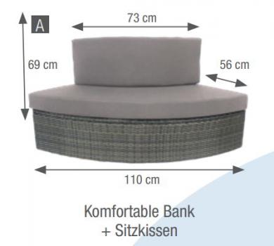 SPA VITA PREMIUM Whirlpool , Halbstarre Gewebe Struktur-ohne Luft, bis zu 6 Personen SPA, beheizter Pool Outdoor & Indoor inkl. 5 Möbel