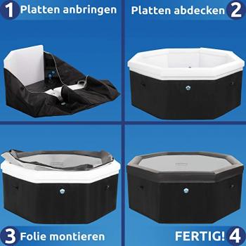 SPA OCTOPUS Whirlpool achteck, Halbstarre Gewebe Struktur-ohne Luft, 5 Personen SPA, beheizter Pool Outdoor & Indoor