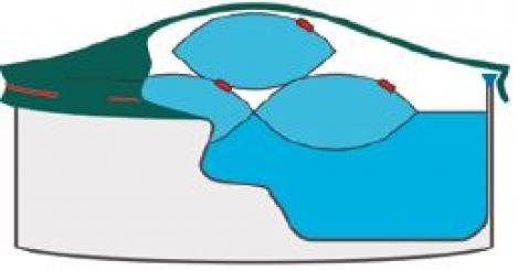 Winterkissen blau