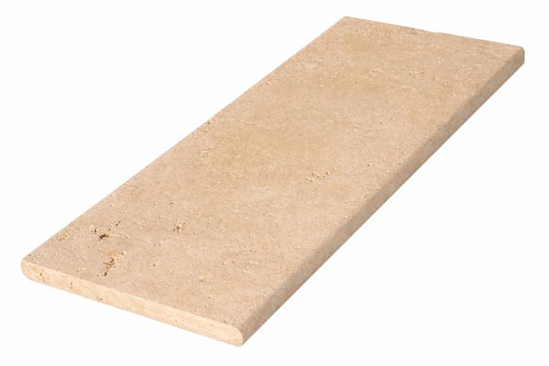 Travertin beige gerade Platte 130 x 35 x 3 cm