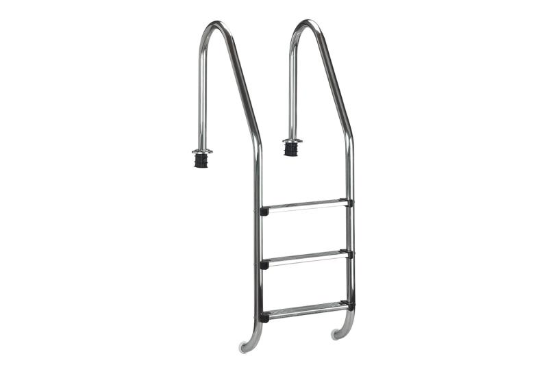 Edelstahlleiter breit 3- bis 4-stufig