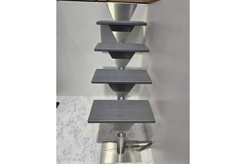 Preview: Edelstahlleiter Elegance 4-stufig