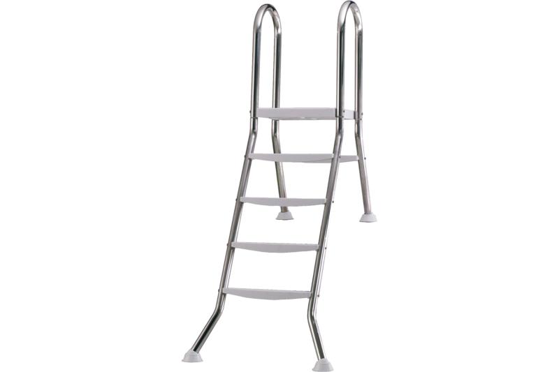 Edelstahlleiter 4+1- oder 4+2- oder 5+2-stufig