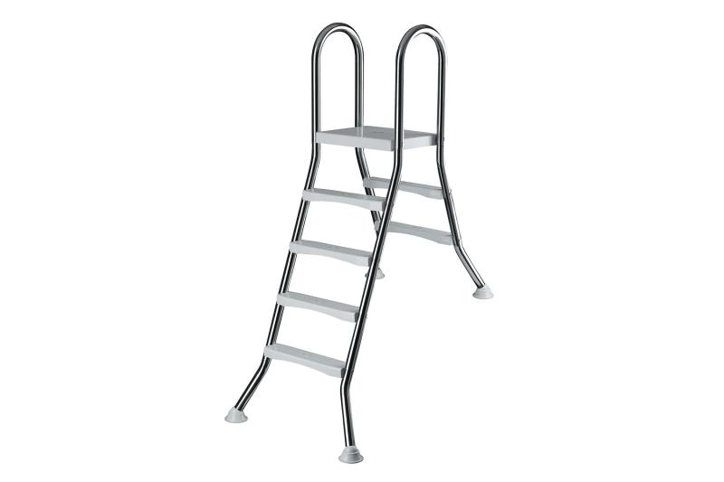 Preview: Edelstahlleiter 4+1- oder 4+2- oder 5+2-stufig