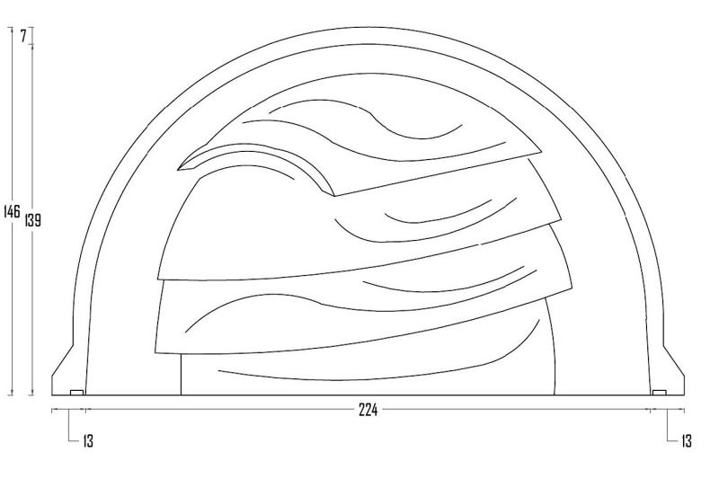Preview: Styroporsteinpool Set ROMA mit Acryl-Römertreppe