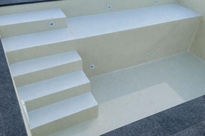 Preview: Treppe für Styroporsteinpool Set PREMIUM inkl. Folienauskleidung