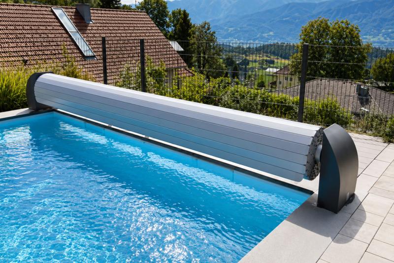 Preview: Rollabdeckung Contura elektrisch PVC Lamellen