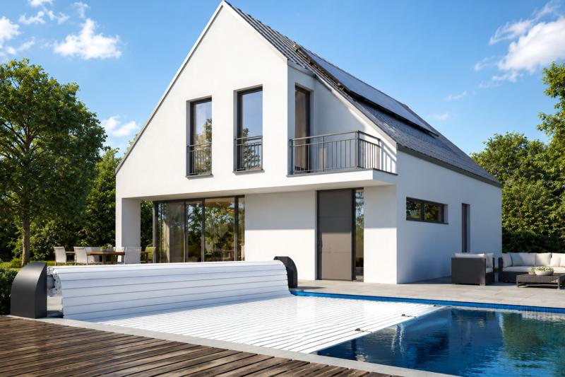 Preview: Rollabdeckung Contura elektrisch PVC Lamellen