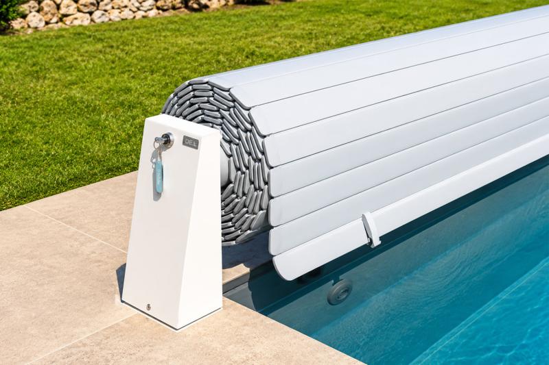 Preview: Rollabdeckung Rolleasy elektrisch PVC Lamellen