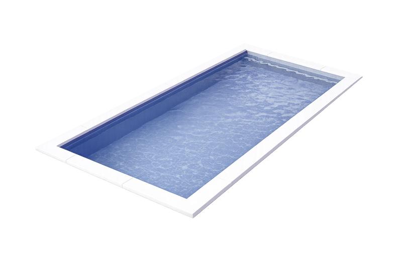 Preview: Styroporsteinpool Set ELEGANCE mit Edelstahltreppe