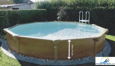 SUPREME Set rund 5,5 x 1,32 m wood