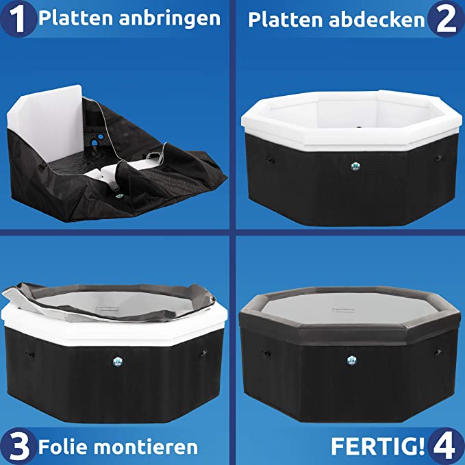 Kopfstützen- und Becherhalter-Set für aufblasbare Whirlpools