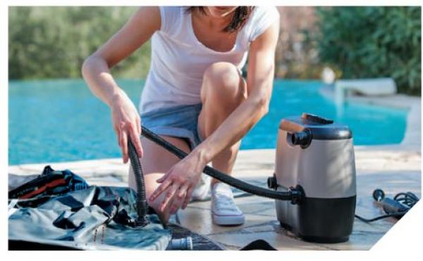 SPA PYTON Whirlpool aufblasbar rund, Krokodil-Optik, 5 Personen Selbstaufblasend, beheizter Pool Outdoor & Indoor, Ø 195cm, 130 Wellness Luftdüsen