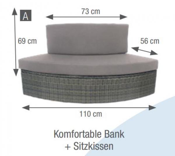 SPA VITA PREMIUM Whirlpool , Halbstarre Gewebe Struktur-ohne Luft, bis zu 6 Personen SPA, beheizter Pool Outdoor & Indoor inkl. 5 Möbel