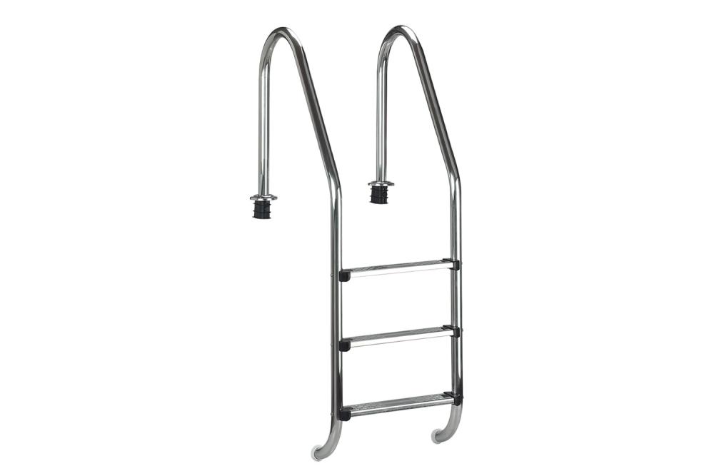 Edelstahlleiter breit 3- bis 4-stufig