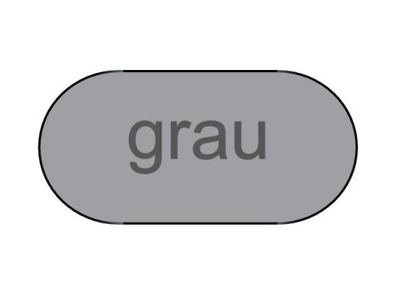 7,3 x 3,7 x 1,35 m 0,5 mm overlap grau oval