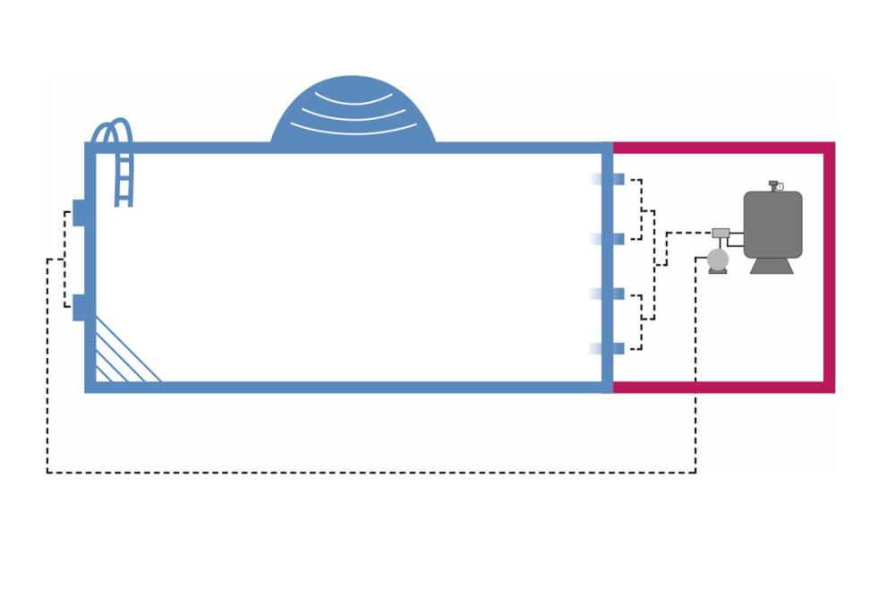 Technikschacht 3,0 x 1,5 x 1,5 m aus Styroporsteine